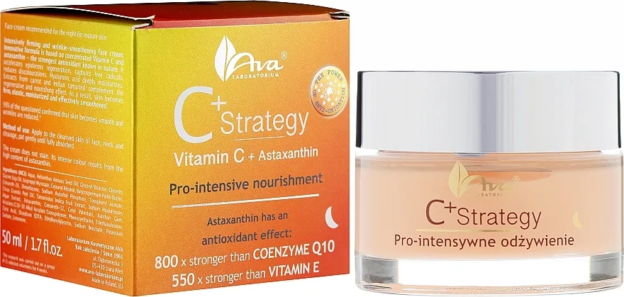 Ava Laboratorium C+ Strategy Pro-intensive Nourishment Face Cream Noćna krema za lice s vitaminom C