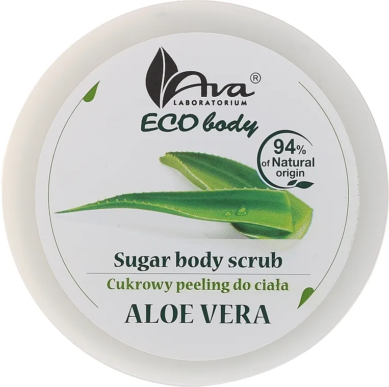 Ava Laboratorium Eco Body Natural Sugar Scrub Aloe Vera Piling za tijelo "Aloe vera"