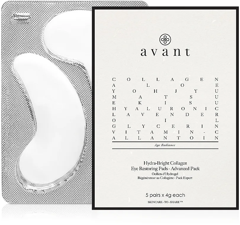 Avant Advanced Pack-Hydra-Bright Collagen Eye Restoring Pads Kolagen flasteri