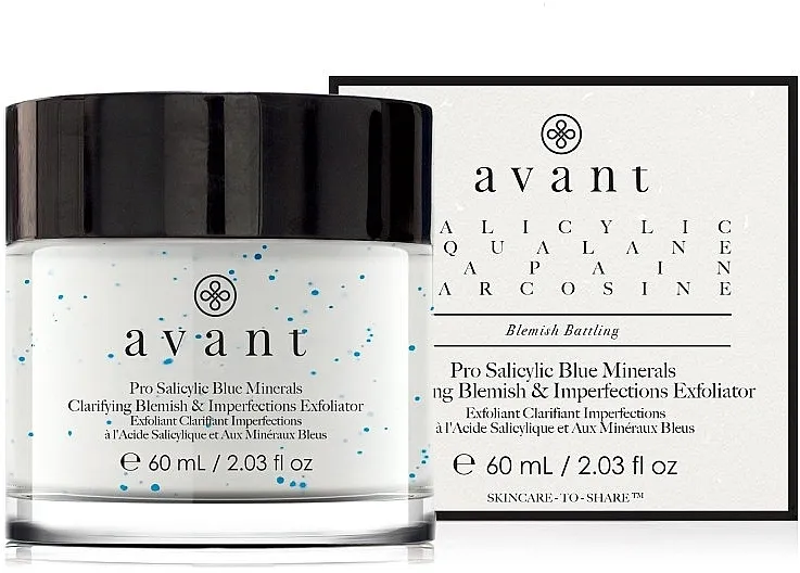 Avant Pro Salicylic Blue Minerals Clarifying Blemish &amp; Imperfections Exfoliator Krema za piling za mrlje i nesavršenosti