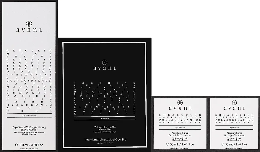 Avant Wellness Home Spa (b/cr/50ml + f/cr/50ml + b/treatm/100ml + massager/1pc) Set