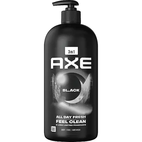 Axe Black All Day Fresh Feel Clean Gel za telo, lice i kosu