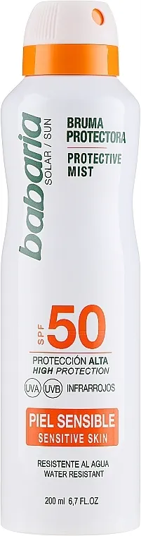 Babaria Protective Mist For Sensitive Skin Spf50 Sprej za zaštitu od sunca za tijelo