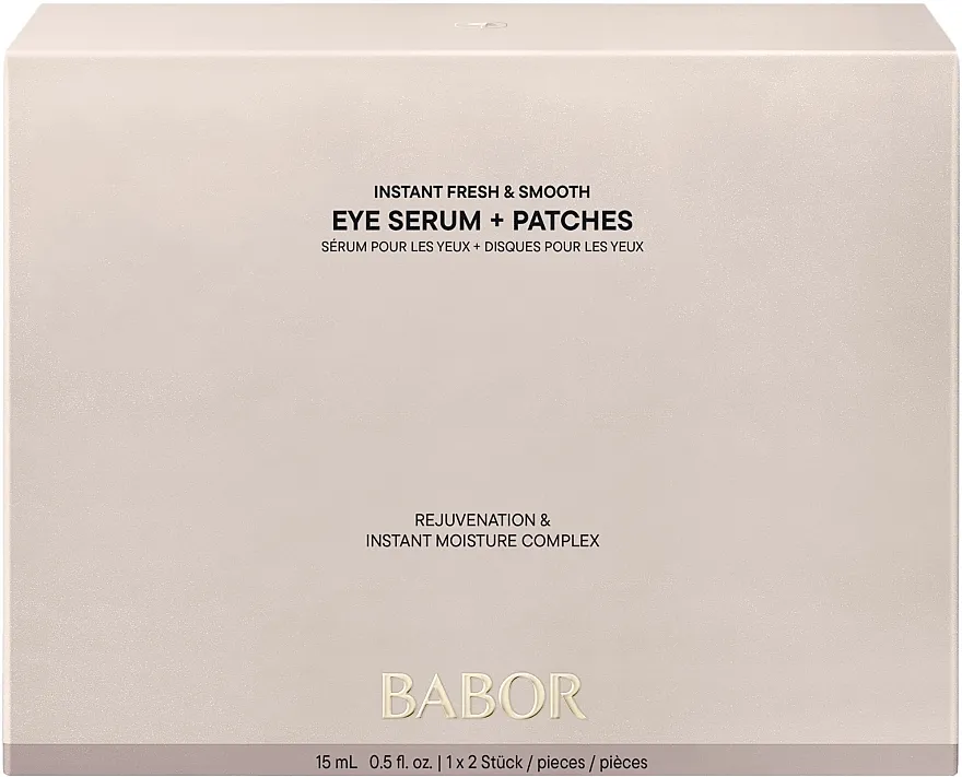 Babor Instant Fresh &amp; Smooth Eye Serum + Patches Set