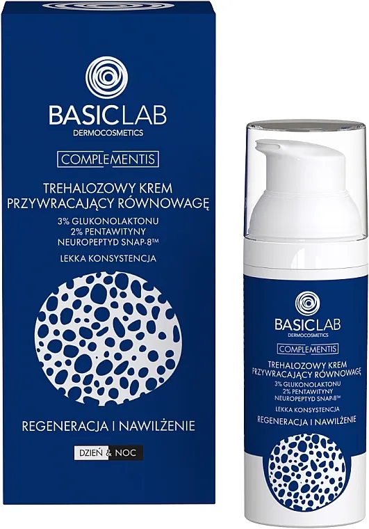 BasicLab Dermocosmetics Complementis Krema za lice s trehalozom "Regeneracija i hidratacija"