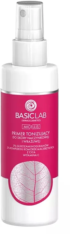 BasicLab Dermocosmetics Micellis Prajmer za toniranje za kuperozu i osetljivu kožu