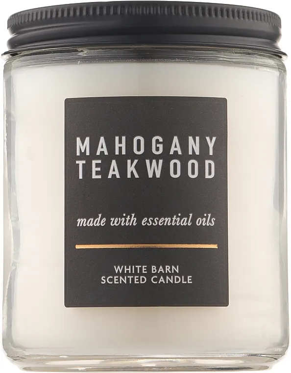 Bath &amp; Body Works Mahogany Teakwood White Barn Scented Candle Mirisna sveća