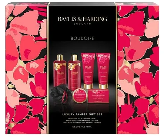 Baylis &amp; Harding Boudoire Luxury Keepsake Bathing Treat Box Gift Set Set, 7 proizvoda