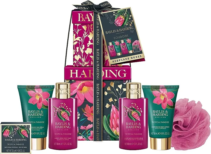 Baylis &amp; Harding Boudoire Tropical Paradise Luxury Pamper Present Gift Set Set, 6 proizvoda