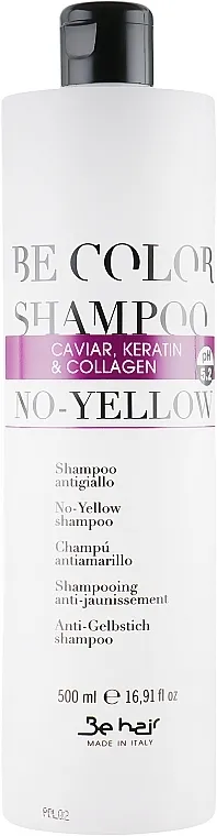 Be Hair Be Color Shampoo No-Yellow Šampon protiv žute kose s kolagenom, kavijarom i keratinom