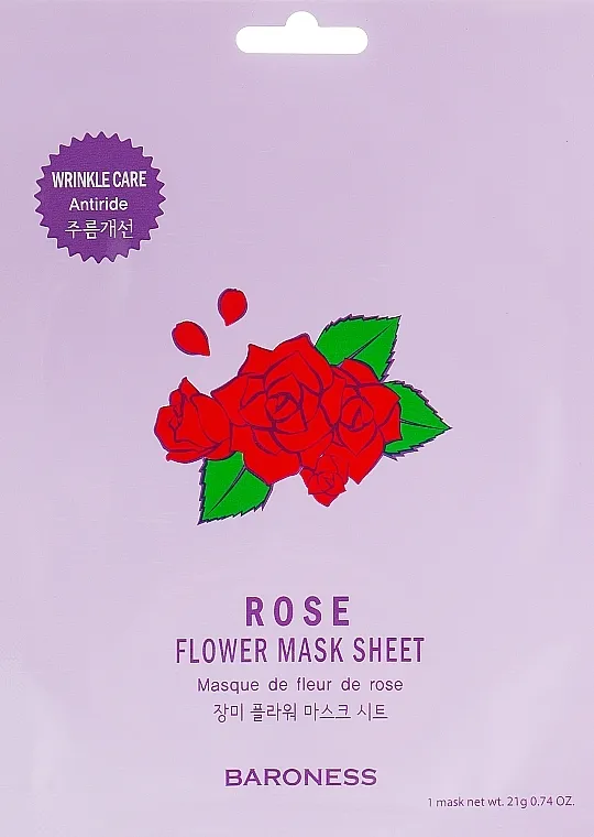 Beauadd Baroness Flower Mask Sheet Rose Flower Sheet maska
