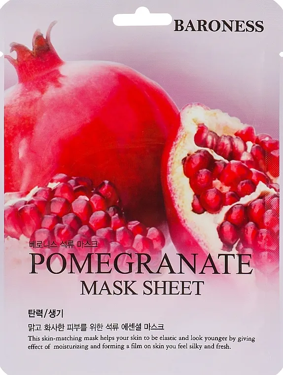 Beauadd Baroness Mask Sheet Pomegranate Sheet maska ​​s ekstraktom nara