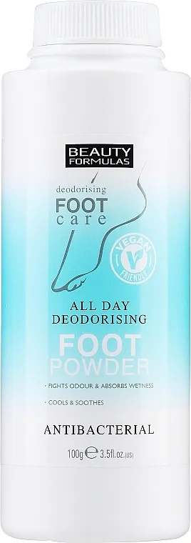 Beauty Formulas All Day Deodorising Foot Powder Antibacterial Antibakterijski puder za stopala