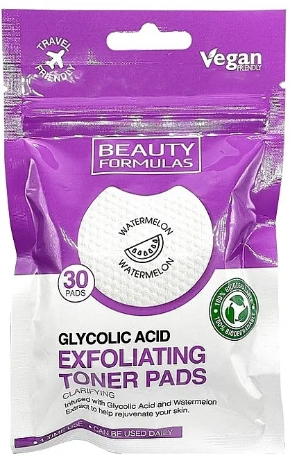 Beauty Formulas Glycolic Acid Exfoliating Toner Pads Piling jastučići sa glikolnom kiselinom