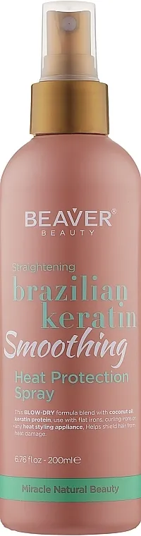 Beaver Professional Brazilian Keratin Smoothing Heat Protection Spray Termo-zaštitni sprej sa keratinom za elastičnost kose