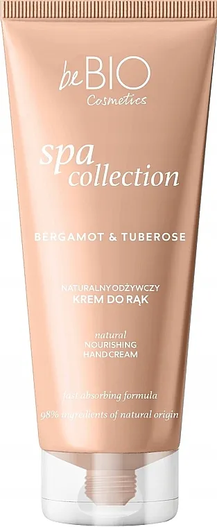 BeBio Spa Collection Bergamot &amp; Tuberose Natural Nourishing Hand Cream Prirodna hranljiva krema za ruke Bergamot &amp; Tuberoza