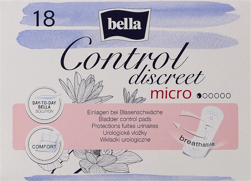 Bella Control Discreet Micro Bladder Control Pads Urološki ulošci za žene, 18 kom.