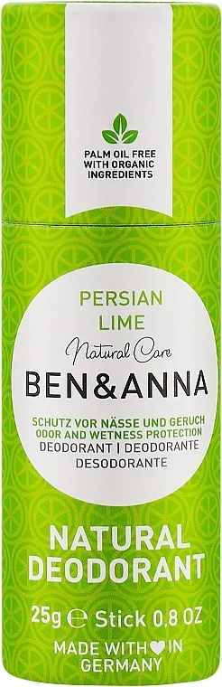 Ben &amp; Anna Persian Lime Deodorant Dezodorans na bazi sode "Persian Lime", karton