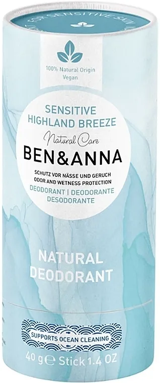Ben&amp;Anna Natural Deodorant Sensitive Highland Breeze Dezodorans "Highland Breeze"