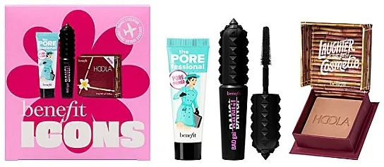 Benefit Icons Gift Set (primer/7,5ml + mascara/4ml + bronzer/2,5g)