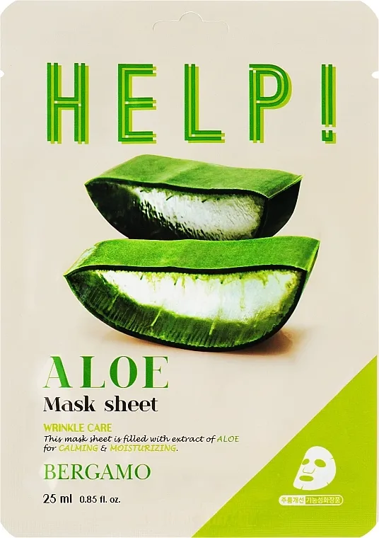 Bergamo HELP! Mask Maska za lice s ekstraktom aloe