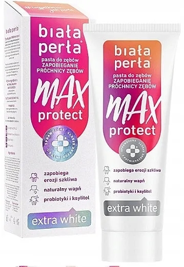 Biala Perla Max Protect Extra White Toothpaste Izbeljujuća pasta za zube "Maksimalna zaštita"