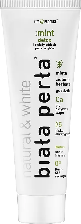Biala Perla Natural &amp; White Mint Detox Toothpaste Pasta za zube bez fluora "Mint"