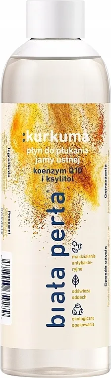 Biala Perla Turmeric + Q10 Antibacterial Mouthwash Tečnost za ispiranje usta