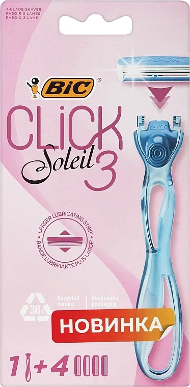 Bic Click 3 Soleil Sensitive Ženski brijač sa 4 izmjenjive kasete