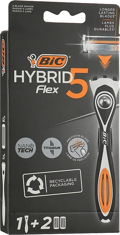 Bic Flex 5 Hybrid Brijač sa zamjenskim patronama 2 kom.