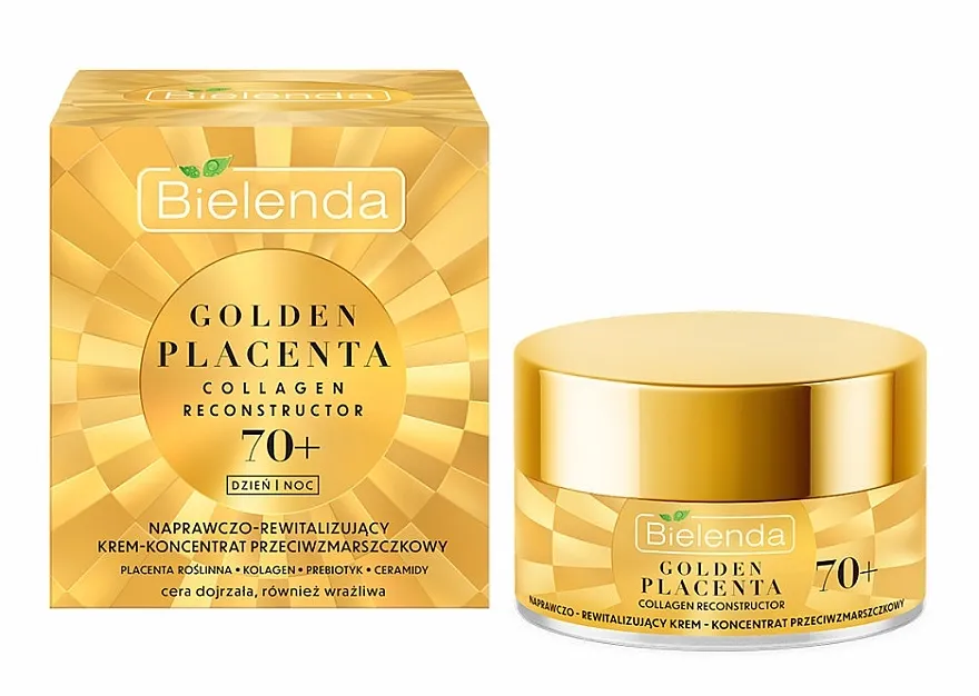 Bielenda Golden Placenta Collagen Reconstructor Revitalizujuća krema-koncentrat protiv bora 70+