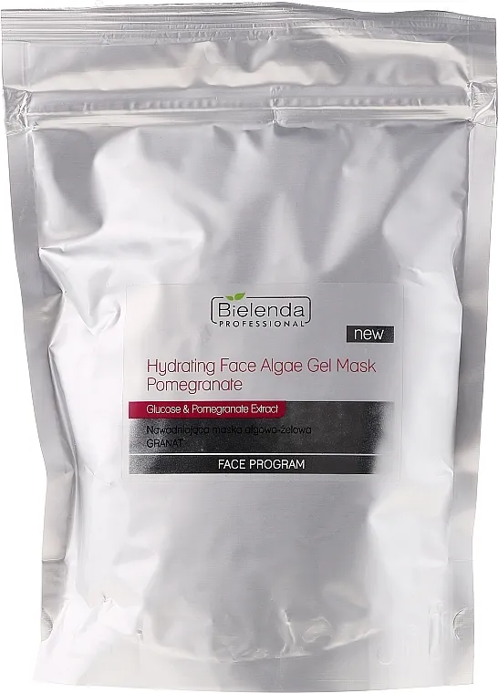 Bielenda Professional Hydrating Face Algae Gel Mask Pomegranate Hidratantna maska-gel od algi za lice s narom