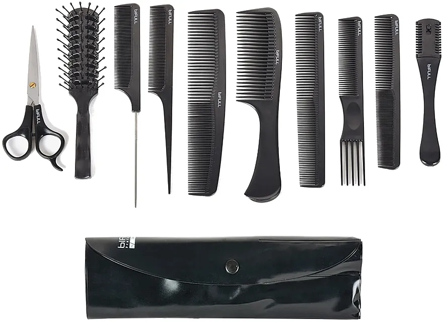 Bifull Professional Peine 8 Set Black Set profesionalnih pribora
