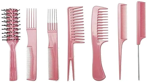 Bifull Professional Peine Set 7 Set Pink Set profesionalnih češljeva za kosu