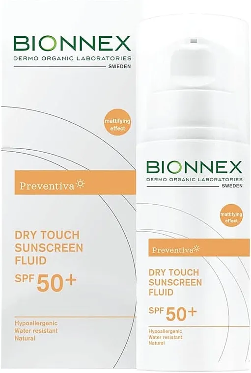 Bionnex Preventiva Dry Touch Sunscreen Fluid SPF50+ Fluid za zaštitu od sunca