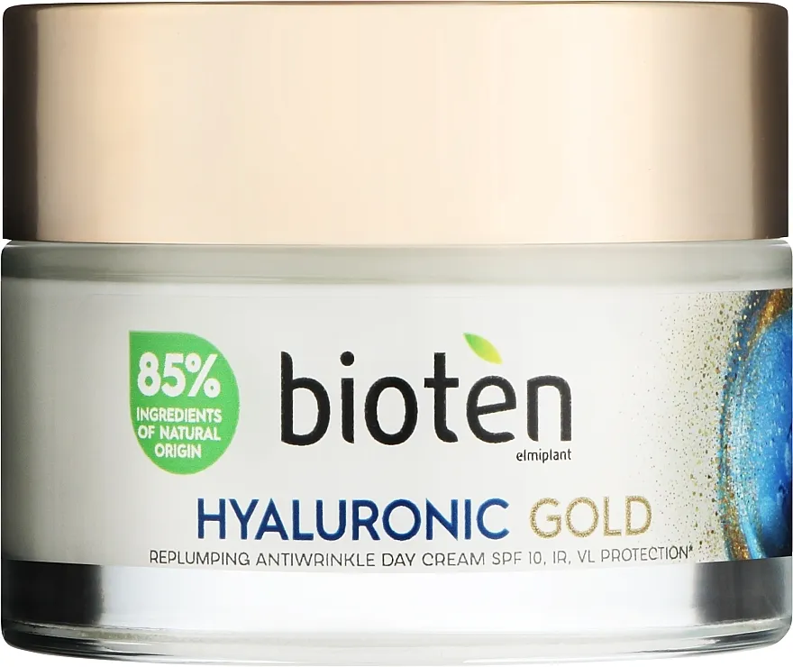 Bioten Hyaluronic Gold SPF 10 Replumping Antiwrinkle Day Cream Dnevna krema protiv bora SPF 10