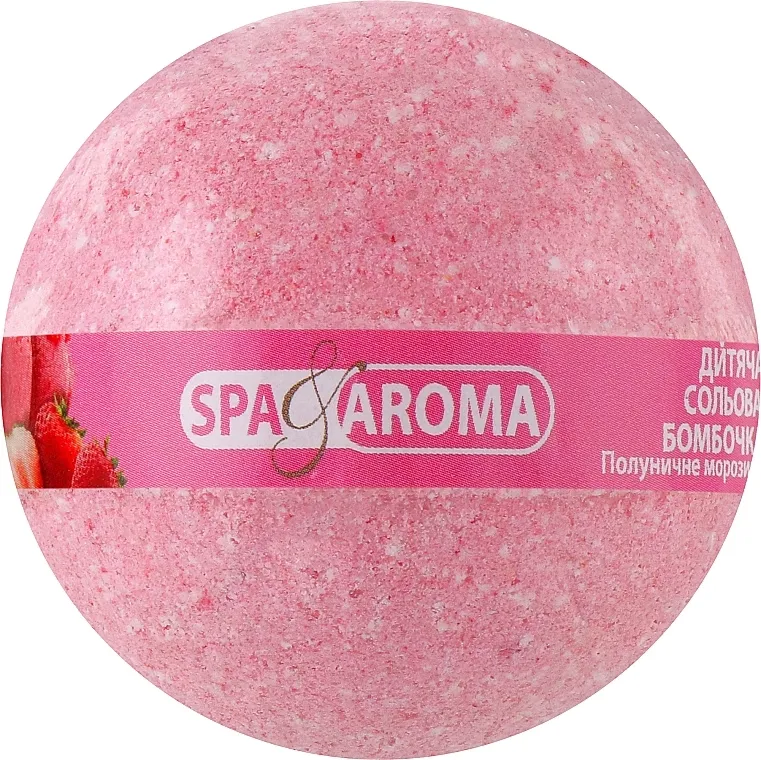 Bioton Cosmetics Spa &amp; Aroma Bath Bomb Dečija slana kugla za kupanje "Sladoled od jagode"