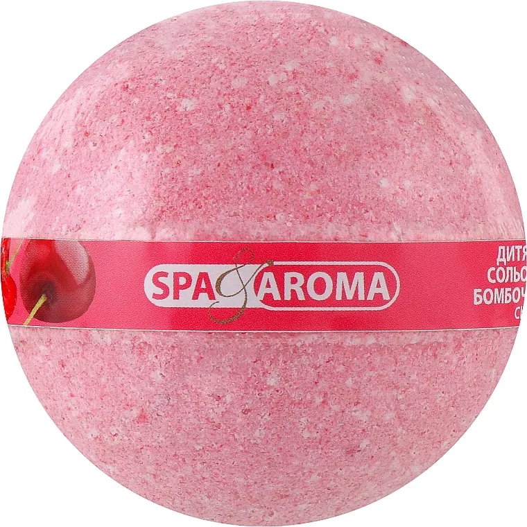 Bioton Cosmetics Spa &amp; Aroma Cherry Bath Bomb Dečija slana kugla za kupanje "Višnja"