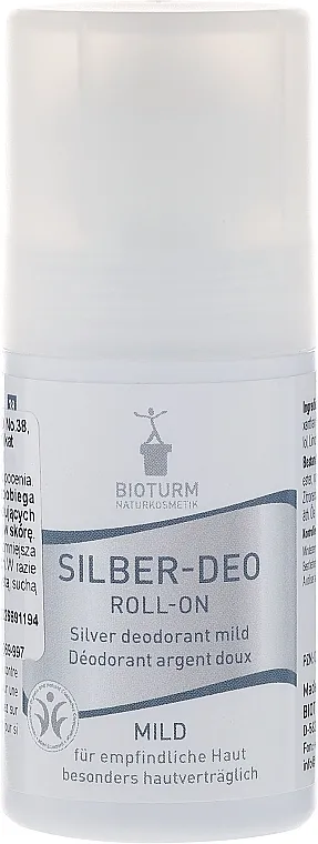 Bioturm Silver Mild Deo Roll-On No.38 Kuglični dezodorans-antiperspirant "Soft"
