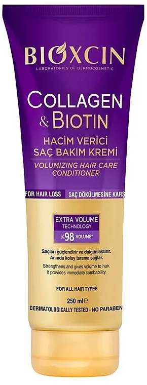 Bioxcin Collagen &amp; Biotin Volumizing Hair Care Conditioner Regenerator za povećanje volumena kose, tuba