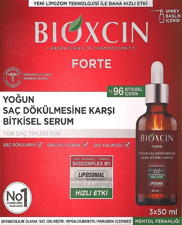 Bioxcin Forte Herbal Serum For Intensive Hair Loss Serum protiv intenzivnog opadanja kose za muškarce