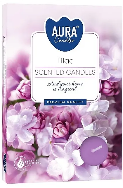 Bispol Aura Lilac Scented Candles Set čajnih sveća "Jorgovan"