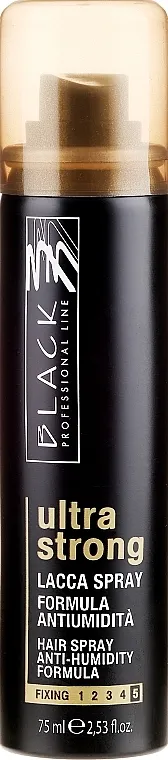 Black Professional Line Hairspray Ultra Strong Hold Lak za kosu ultra jakog učvršćivanja