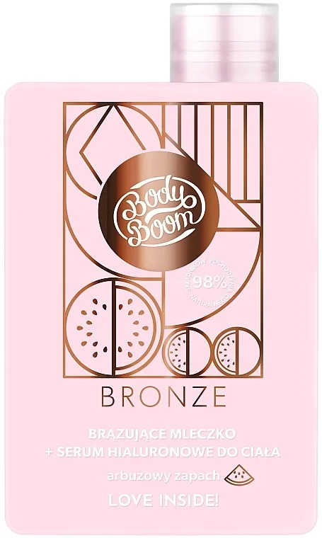 BodyBoom Bronze Mleko za samopotamnjivanje + hijaluronski serum za telo 2u1