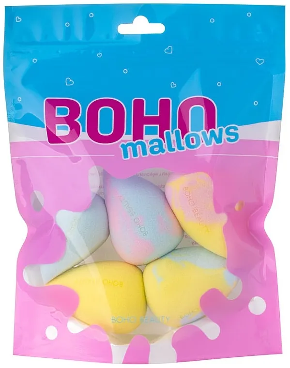 Boho Beauty Bohomallows Set sunđera za šminkanje, 5 proizvoda