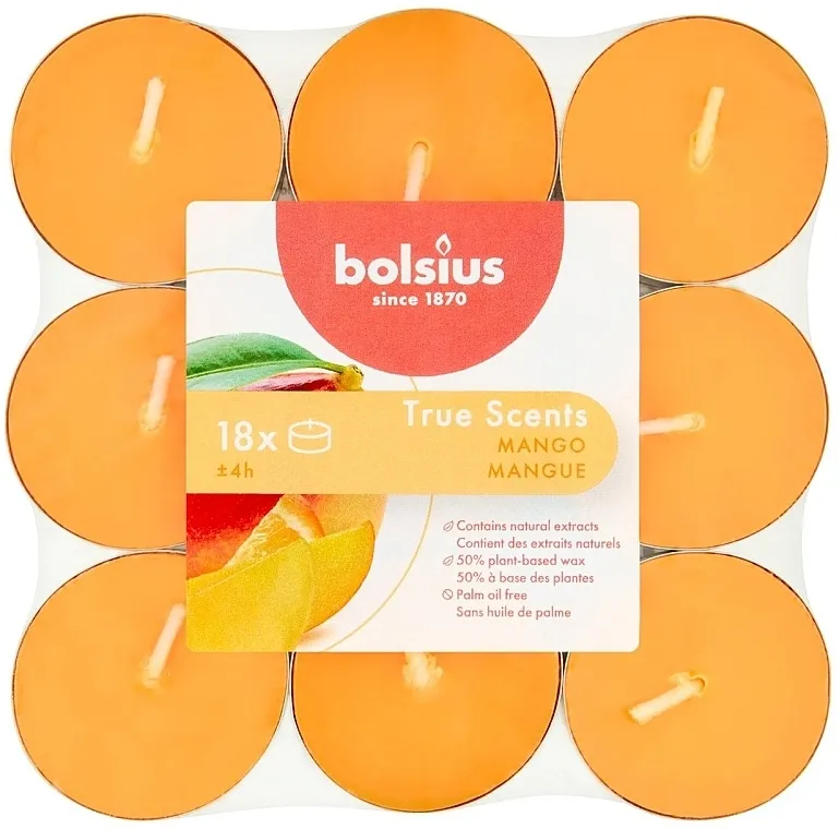 Bolsius Mango Candle Set tealight sveća Mango, 18x4H