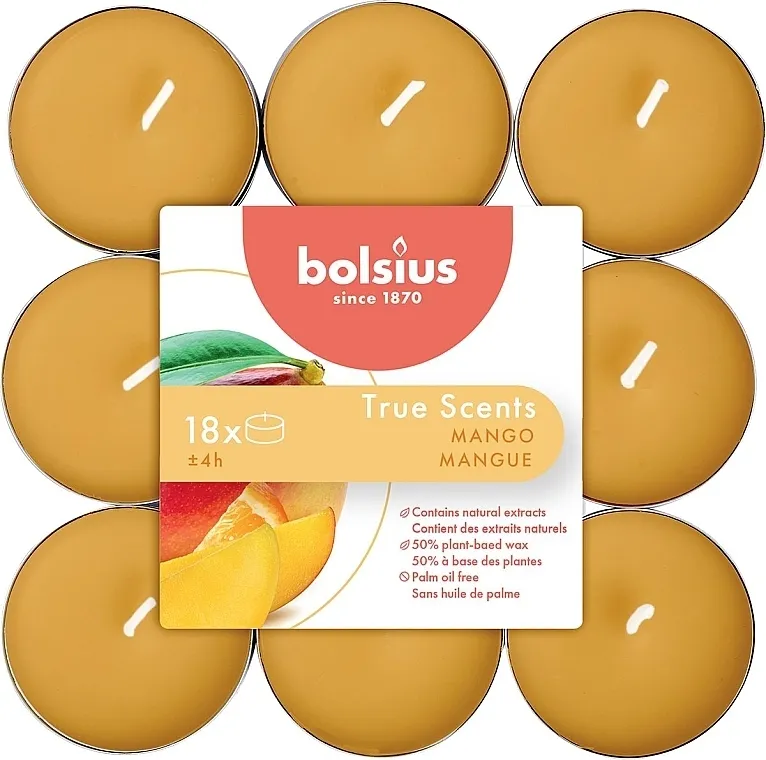 Bolsius True Scents Peach Tealights Set mirisne sveće Breskva, 18x4H