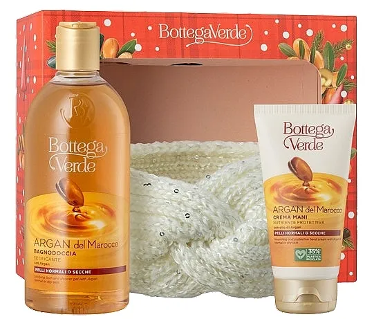 Bottega Verde Argan del Marocco Gift Set (sh/gel/400ml + h/cr/75ml + acc/1pc)