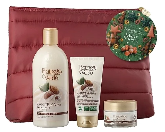 Bottega Verde Karite D'Africa Gift (cr/50ml + lot/400ml + h/cr/75ml + bag/1pc) Set
