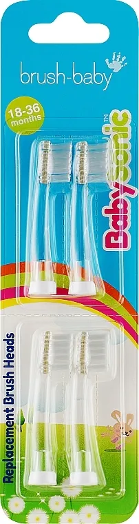 Brush-Baby Replacement Brush Heads Mlaznice za električnu četkicu za zube "BabySonic", 18-36 mjeseci.